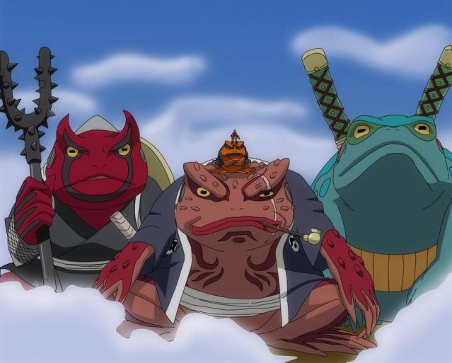 Naruto and OMG huge froggies